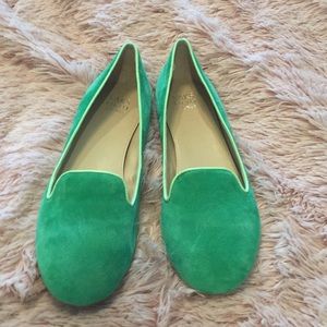 Saks green loafers